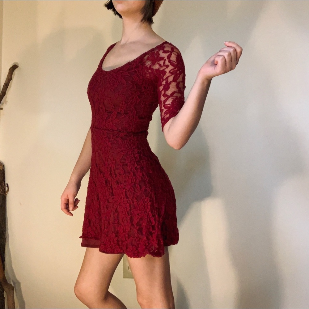 Lacy Red Dress